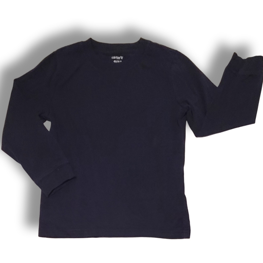 Carters Toddler Dark Blue Long Sleeve Cotton Jersey Tee size 4t